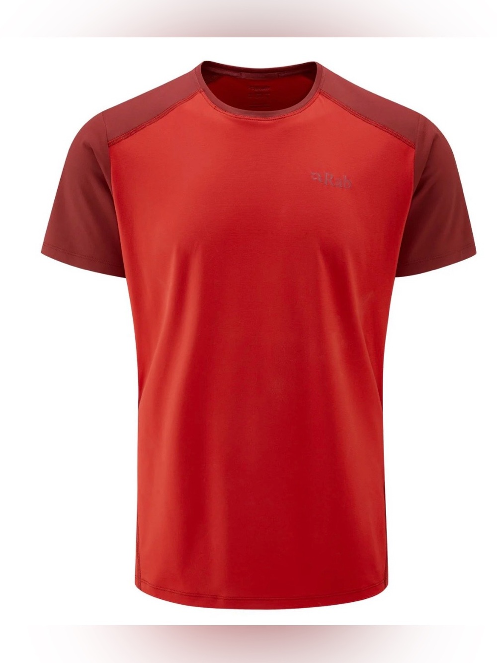 NWT Rab Men’s Force Tee Shirt Size S in Ascent Red/Oxblood Red